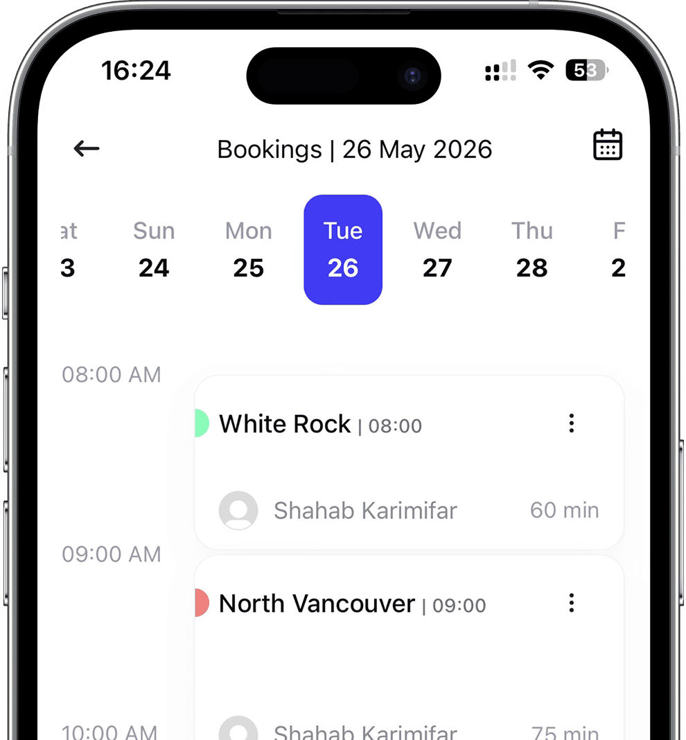 mockup Booking